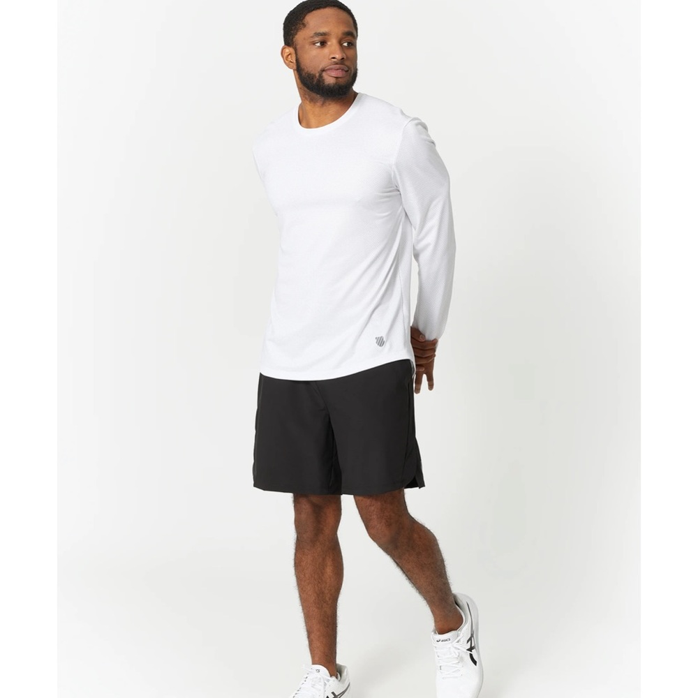 K-Swiss Black nylon tennis shorts